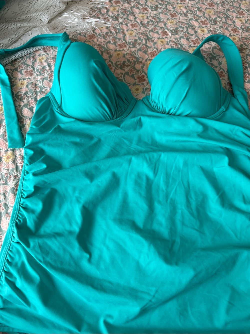 Tommy Bahama Teal Tankini Swim Top